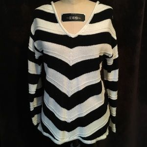 Black and white striped sweater